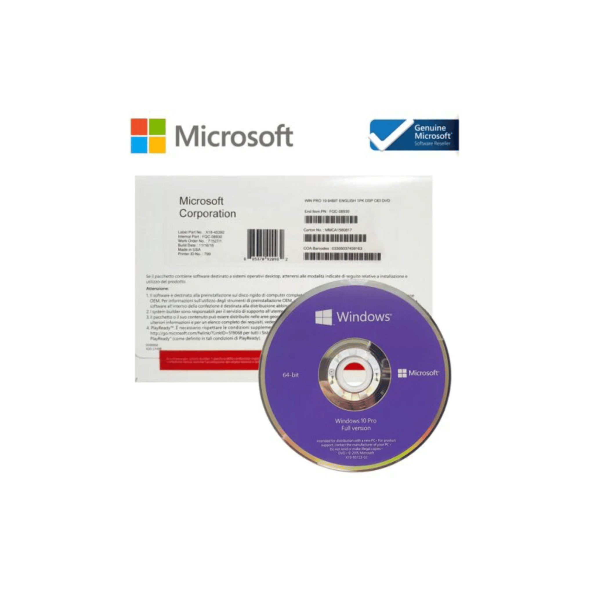 Windows 10 Pro 64Bit Windows 10 Pro 64Bit